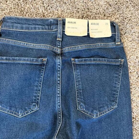 NWT Agolde Nico Boot High Rise Slim Boot Jeans Size 23 Soft Stretch‎ - Picture 9 of 9